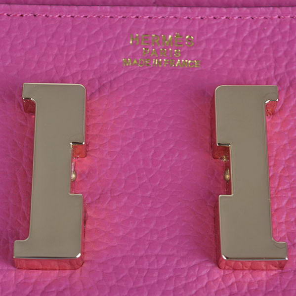 Cheap Fake Hermes Constance Long Wallets Peach Calfskin Leather Gold